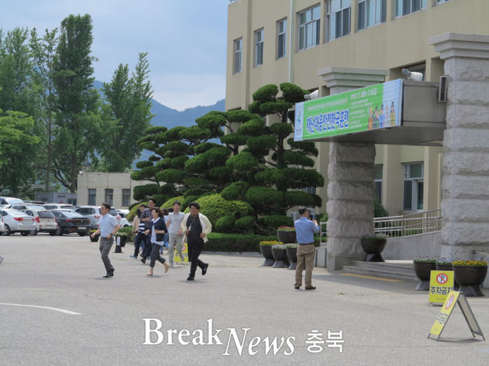 옥천군, 재난대응 안전한국훈련의 일환 청사 화재대피 훈련 
