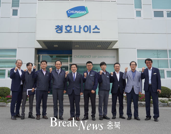 송기섭 진천군수, 기업체 근로자 격려 방문