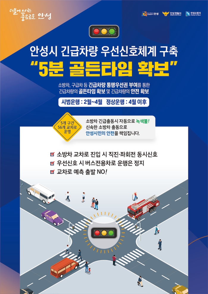 안성시, 긴급차량 우선신호 시스템 구축