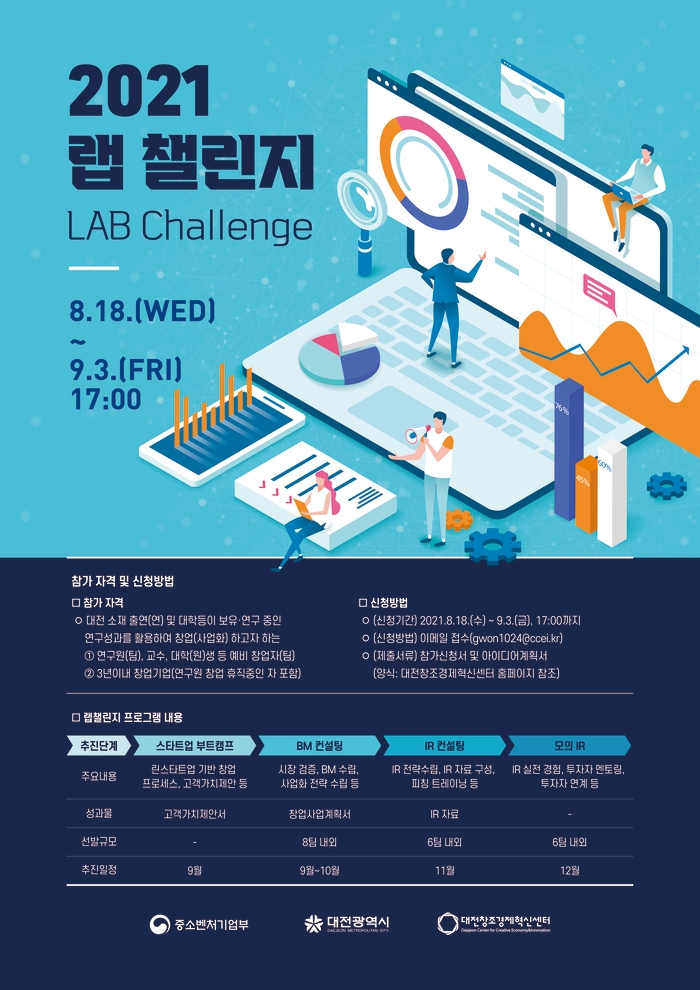 대전혁신센터, 2021 랩 챌린지 모집