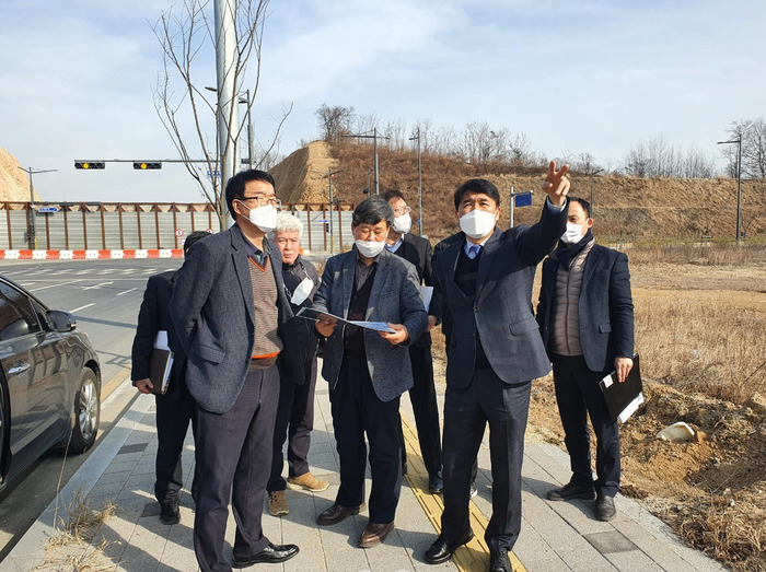 충북경제자유구역 맹경재 청장, 건설공사 사업현장 점검