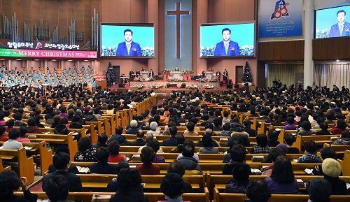 (주)씨디엠비, 여의도순복음교회 HD전용 LED전광판 설치