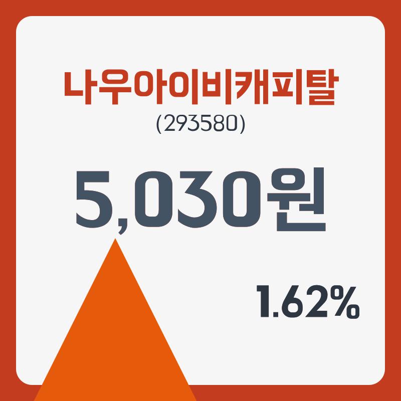 나우아이비캐피탈 주가& 증권시세 19일  현재 5030원  및 오늘거래가는?