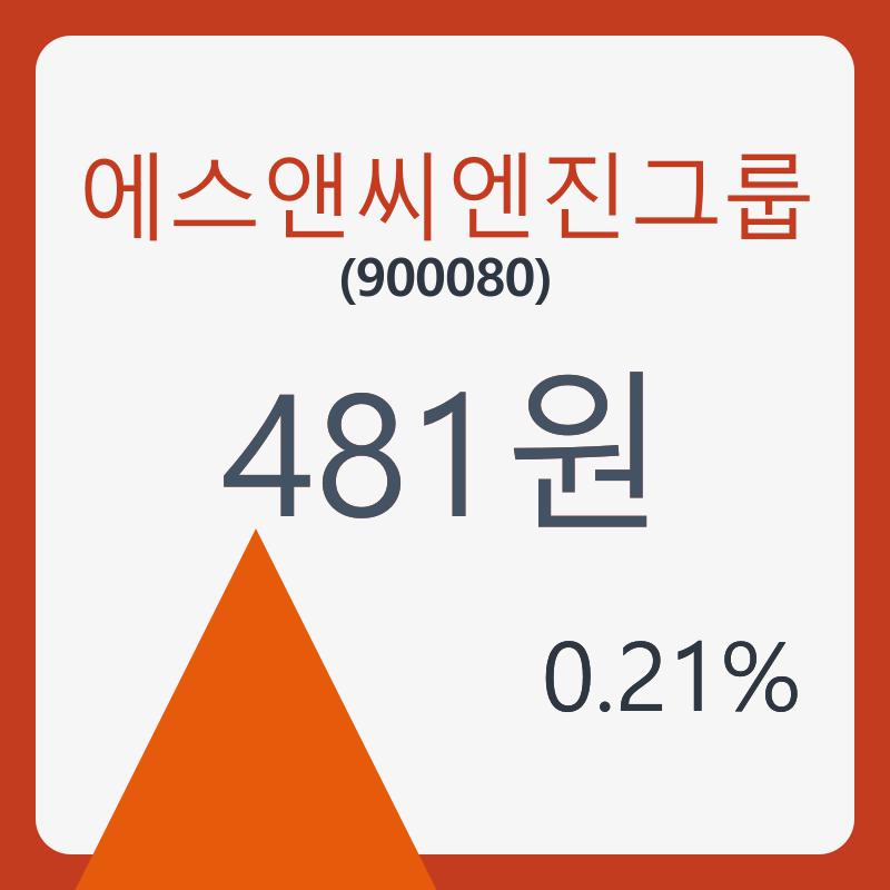 에스앤씨엔진그룹 주가및 종목 차트 18일  현재 481원  및 증권 차트 분석