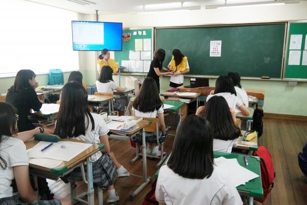 아산배방중, 교육기부 진로 멘토링 실시
