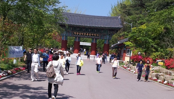 예산군, 관내 대표 관광지 수덕사와 예당관광지 관광객 북적