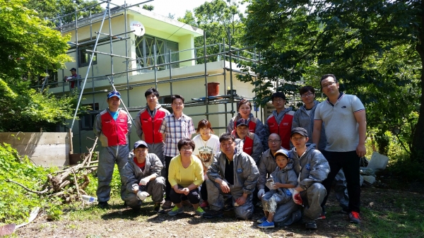 롯데 대산공장 봉사단 집수리 봉사 훈훈
