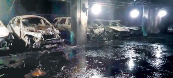 불타고 그을린 차량 666대…천안 지하주차장 출장세차 폭발사고