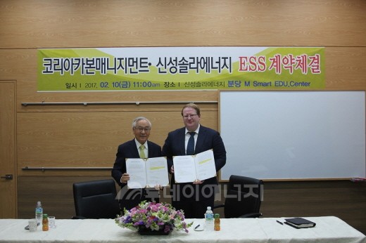 신성솔라, 코리아카본과 ESS 공급 계약