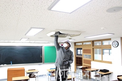 하이엠솔루텍, 학교 LG시스템에어컨 사전 점검