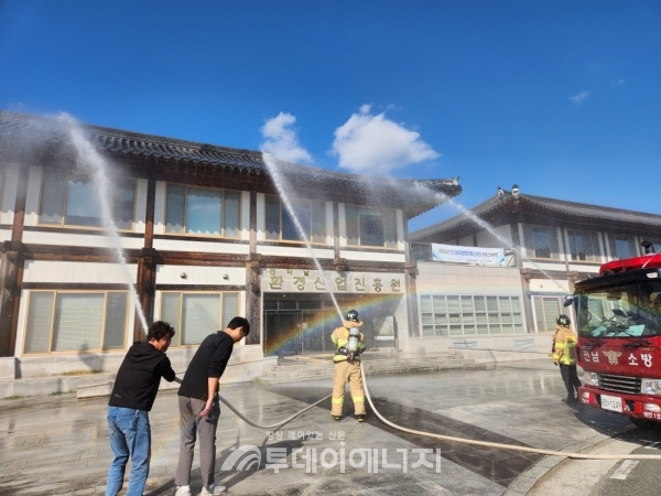전남환경산업진흥원, 성전119안전센터와 합동소방훈련