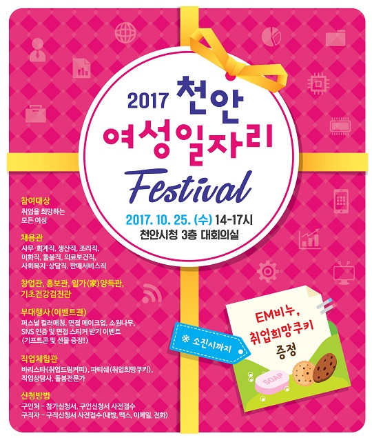 충남 천안여성인력개발센터, 여성일자리 페스티벌 개최