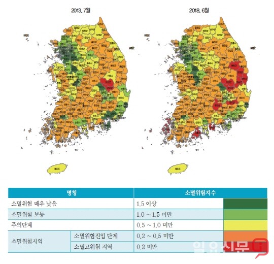 양평, 가평, 연천군 저출산 고령화로 소멸 위기 보고서 나와