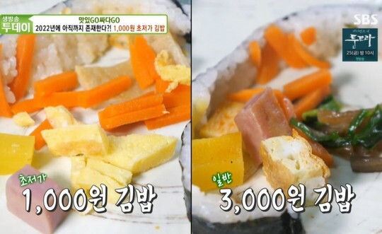 생방송 투데이 맛있Go 싸다Go, 파주 1000원 초저가 김밥 재료는 국내산