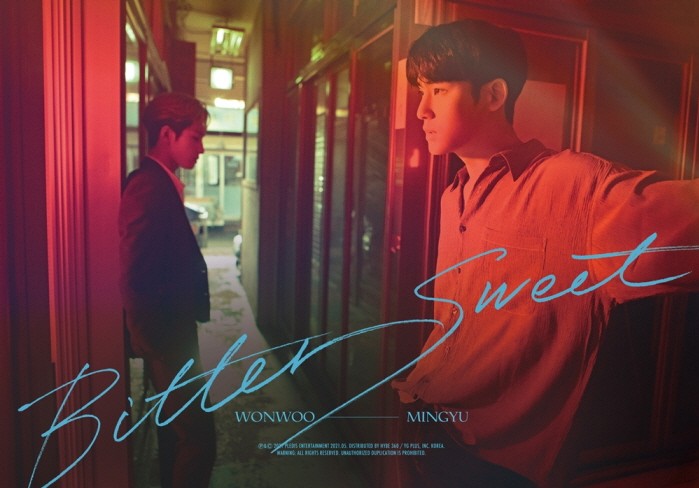 세븐틴 원우·민규, 싱글 Bittersweet 티저포스터 공개…느와르영화 급 감성분위기