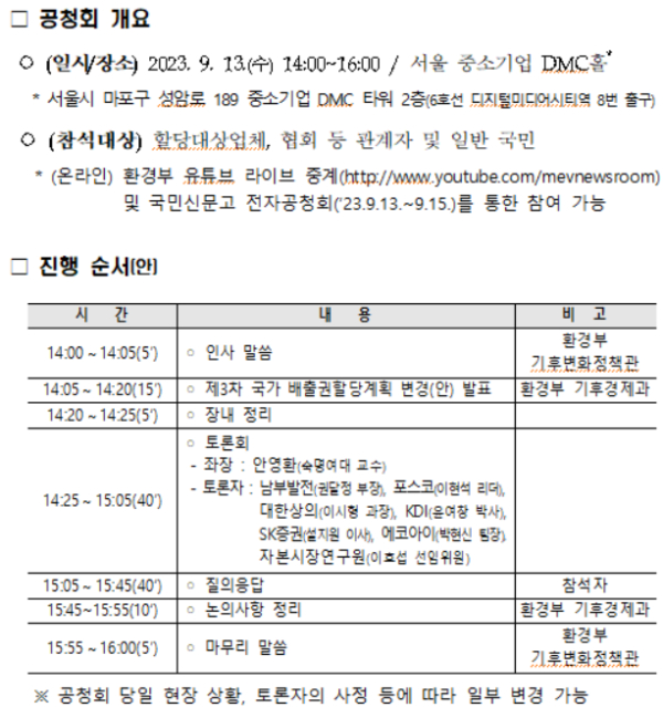 온실가스 배출권 이월 가능물량 확대로 시장기능 개선한다