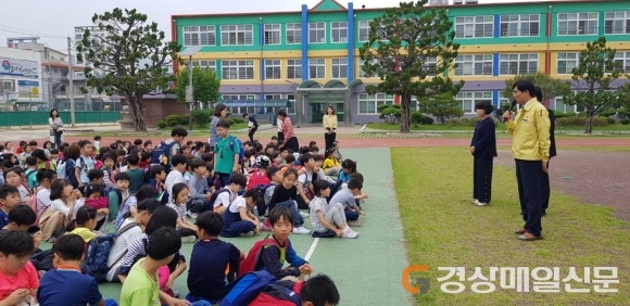 상주교육청, 지진대피훈련 