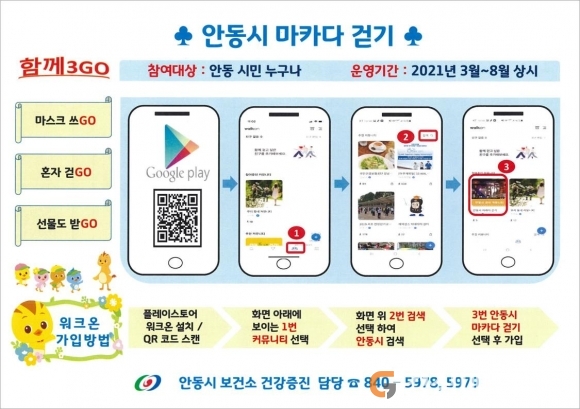 안동시보건소, 마카다 걷기 사업 실시