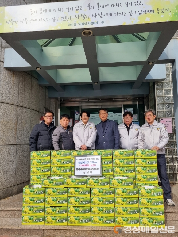 대구 중구 동인3대자율방범대원 상남식 씨, 과일 기탁