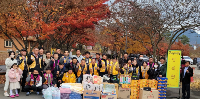 국제라이온스협회 355-B1지구 회장단, 장성 상록원 봉사
