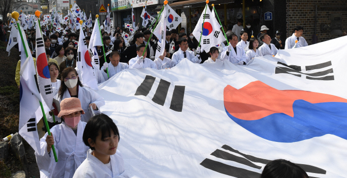 104년 전 그대로 광주서 3·10 만세운동 재현