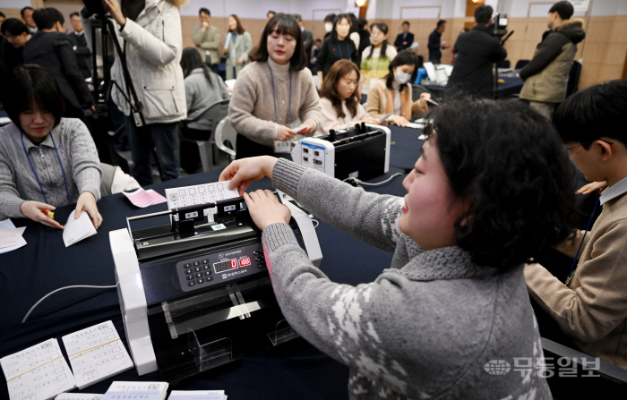 광주시선관위, 제22대 국회의원 총선 개표 시연