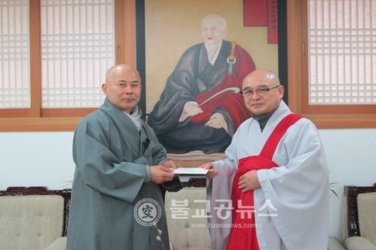 사)한국불교문화예술사 연구회 격려금 전달