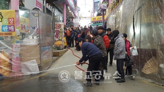 제천시, 전통시장 2곳 호스릴 소화전 설치