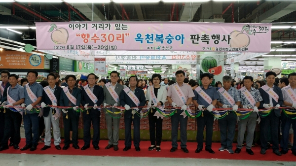 옥천군 복숭아, 도시민 입맛 사로잡기 서울로 GO~