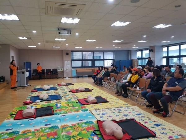 옥천소방서, 활동보조인 및 요양보호사 심폐소생술교육