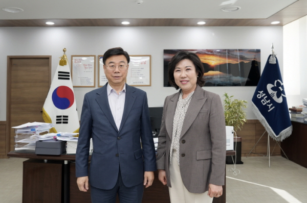 신상진 성남시장, 오찬숙 성남교육지원청 신임 교육장과 차담