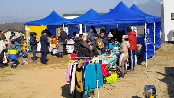 양평 앙덕2리 숲속마을, 아나바다 장터 열어