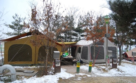 청주시, 겨울철 문암생태공원 캠핑장 인기