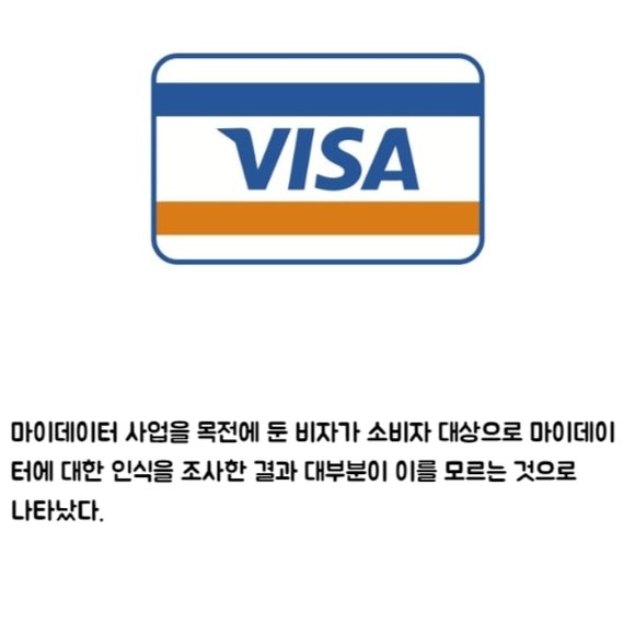 [카드] 비자, 소비자 80% 이상 마이데이터 처음 듣거나 잘 모른다