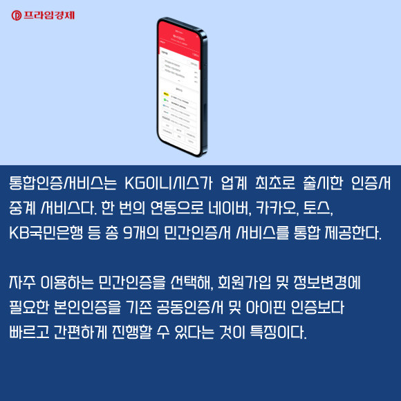 [카드] KG이니시스, 통합인증서비스 도입 기관 1000곳 돌파