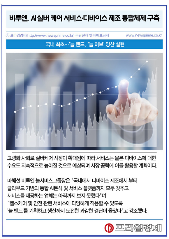[카드] 비투엔, AI 실버 케어 서비스·디바이스 제조 통합체제 구축
