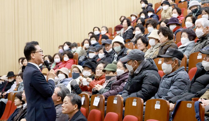 [포토] 조원휘 대전시의회 의장, 유성시니어클럽 노인일자리 안전교육 참석