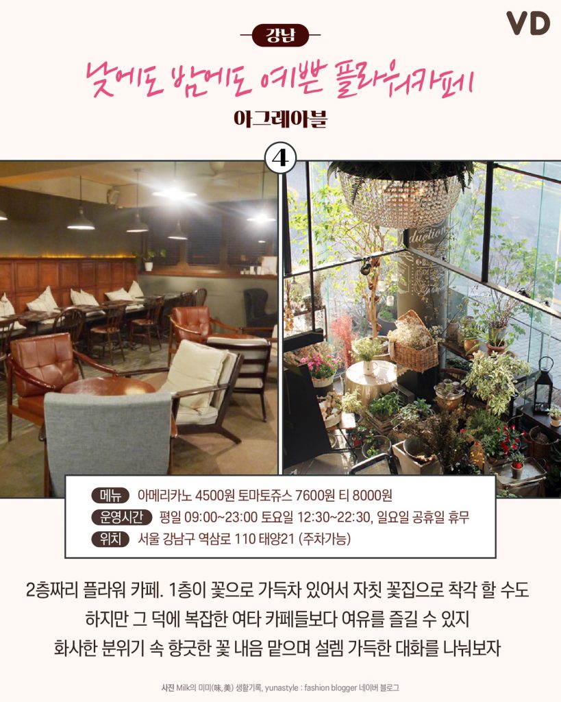 소개팅하기 좋은 카페 추천:강남 편