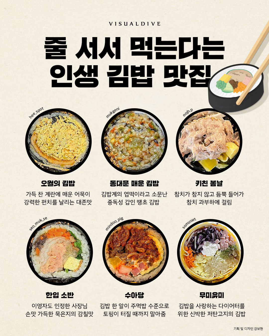 줄 서서 먹는다는 인생 김밥 맛집