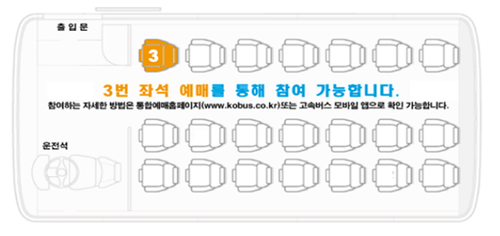 고속버스 내 3번좌석...국민안전 승무원 지정