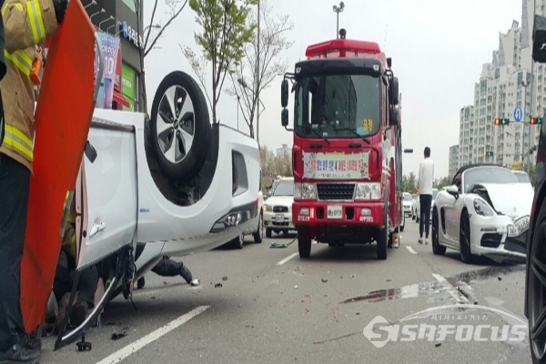 파주시, 운정이마트‧롯데리아 사거리에서 차량 충돌사고 발생