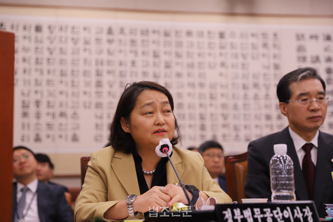 [포토뉴스] 법사위 국감 참석한 조희진 정부법무공단 이사장