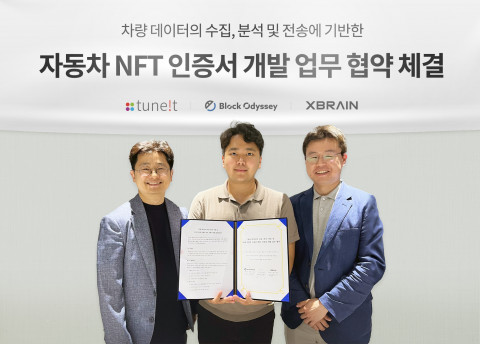 블록오디세이, 튠잇·엑스브레인과 MOU 체결 ‘자동차 NFT 인증서’ 개발 사업 추진