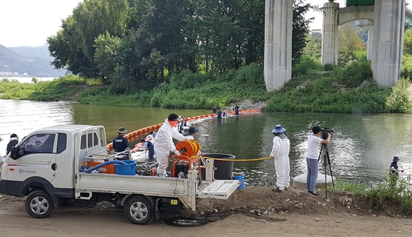 환경공단 수도권동부본부, 수질사고 방제훈련 성료
