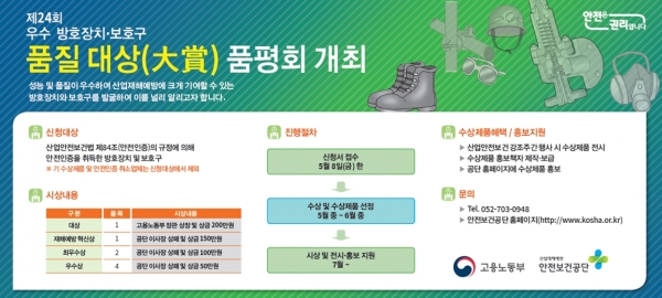 우수한 안전제품, 산업현장 노동자 품으로