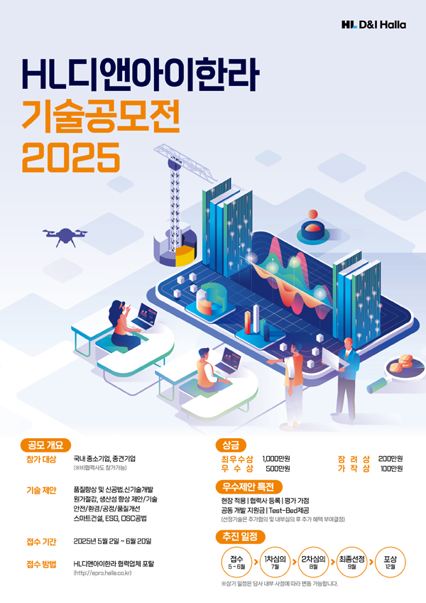 HL D&I한라, 참신한 아이디어 발굴 2025 기술공모전 개최