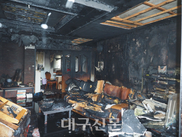 대구 남구 봉덕동 아파트서 화재… "마사지 건 이상 과열로 추정"