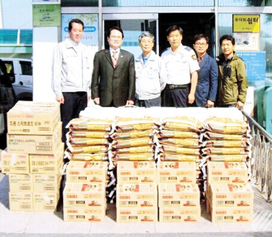 일진글로벌 이웃돕기 물품 전달