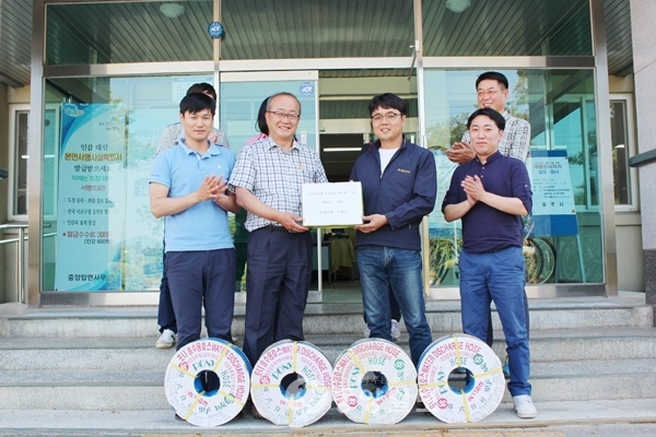 충주 한솔조경 가뭄해소 앞장
