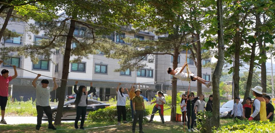 진천 이월초, 학교 숲 아이들생태놀이체험활동
